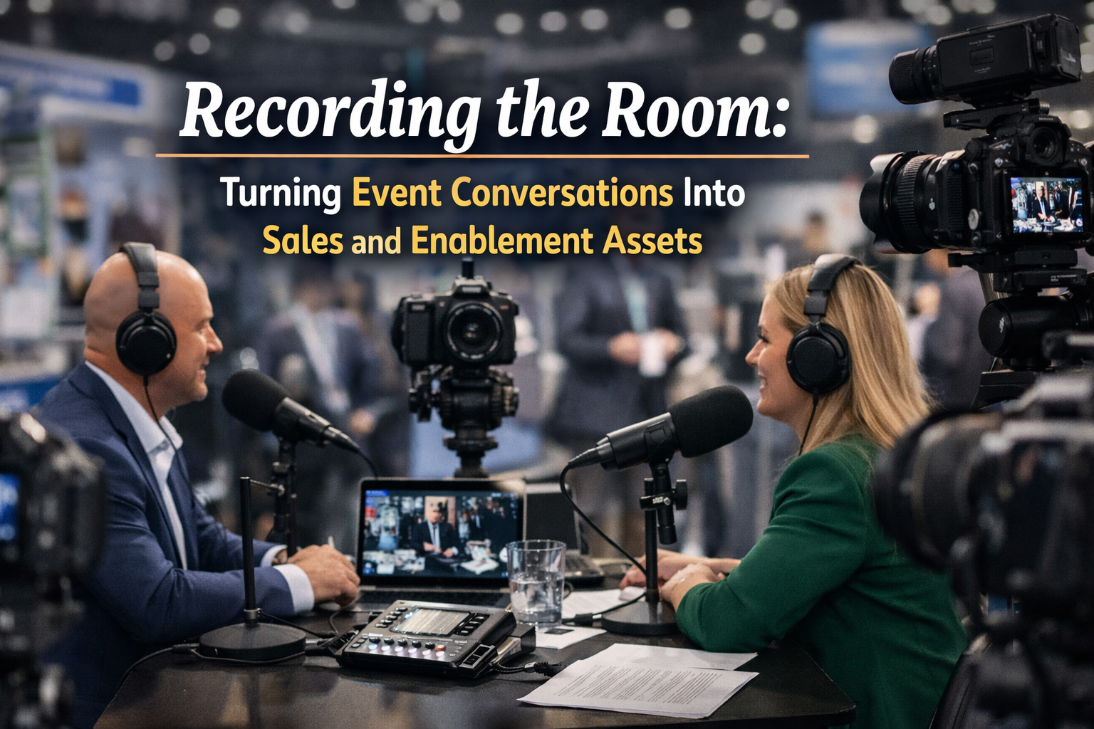 recording the room at a live event podcast studio